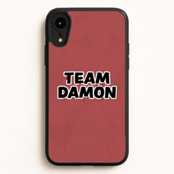 Team Damon - VD  - Vampire Diaries Phone Case for iPhone XR