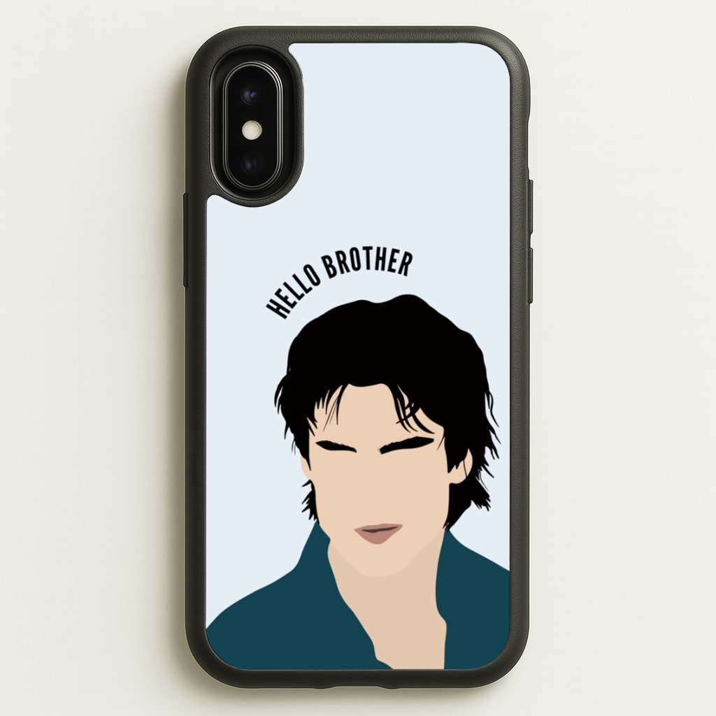 Hello Brother Cartoon - VD  - Vampire Diaries Phone Case for iPhone X / XS
