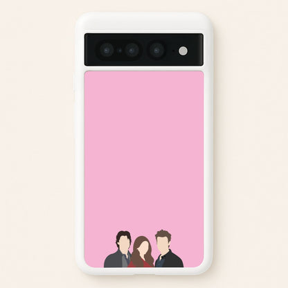 Elena, Damon And Stefan - VD  - Vampire Diaries Phone Case for Google Pixel 7 Pro