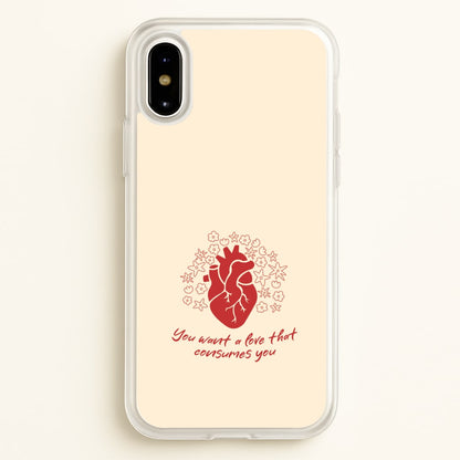 You Want A Love That Consumes You - VD  - Vampire Diaries Phone Case for iPhone X / XS