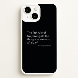 The First Rule Of Truly Living - VD  - Vampire Diaries Phone Case for iPhone 13 Mini