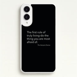 The First Rule Of Truly Living - VD  - Vampire Diaries Phone Case for Galaxy S25 Edge