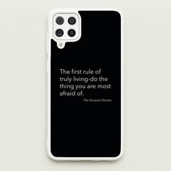 The First Rule Of Truly Living - VD  - Vampire Diaries Phone Case for Galaxy A12