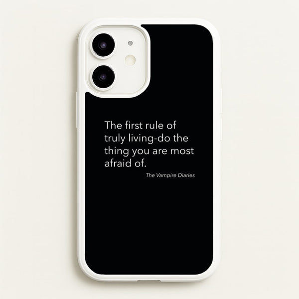 The First Rule Of Truly Living - VD  - Vampire Diaries Phone Case for iPhone 12 Mini