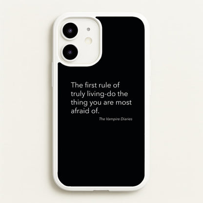 The First Rule Of Truly Living - VD  - Vampire Diaries Phone Case for iPhone 12 / 12 Pro
