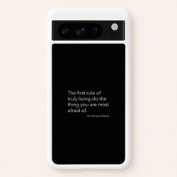The First Rule Of Truly Living - VD  - Vampire Diaries Phone Case for Google Pixel 8 Pro