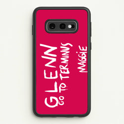 Message For Glenn - TWD  - The Walking Dead Phone Case for Galaxy S10e