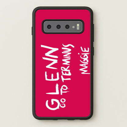 Message For Glenn - TWD  - The Walking Dead Phone Case for Galaxy S10