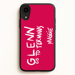 Message For Glenn - TWD  - The Walking Dead Phone Case for iPhone XR