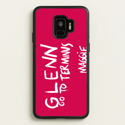 Message For Glenn - TWD  - The Walking Dead Phone Case for Galaxy S9