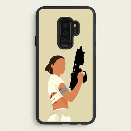 Leia With Gun  - Star Wars Phone Case for Galaxy S9 Plus