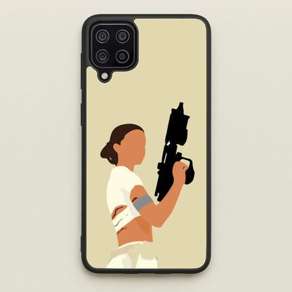 Leia With Gun  - Star Wars Phone Case for Galaxy A12