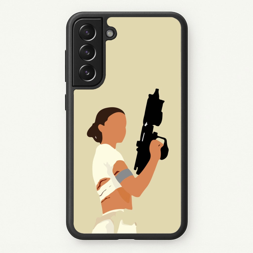 Leia With Gun  - Star Wars Phone Case for Galaxy S22 Plus