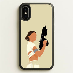 Leia With Gun  - Star Wars Phone Case for iPhone X / XS
