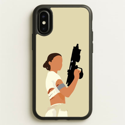 Leia With Gun  - Star Wars Phone Case for iPhone X / XS