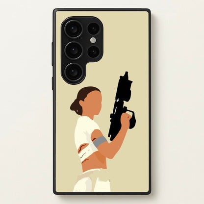 Leia With Gun  - Star Wars Phone Case for Galaxy S24 Ultra