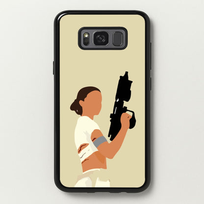 Leia With Gun  - Star Wars Phone Case for Galaxy S8 Plus