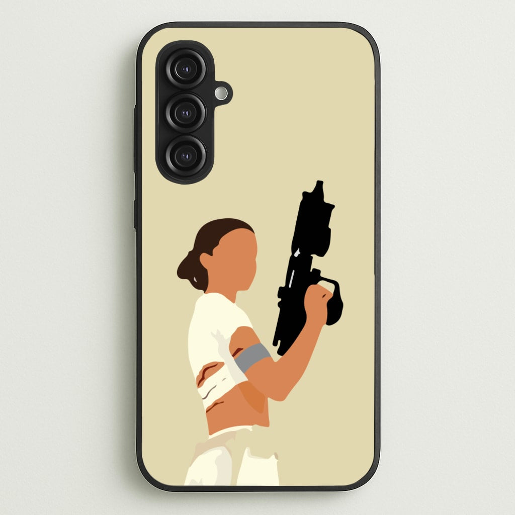Leia With Gun  - Star Wars Phone Case for Galaxy S23FE