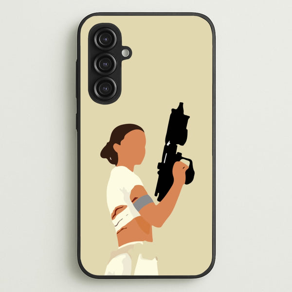 Leia With Gun  - Star Wars Phone Case for Galaxy S23FE