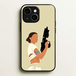 Leia With Gun  - Star Wars Phone Case for iPhone 15