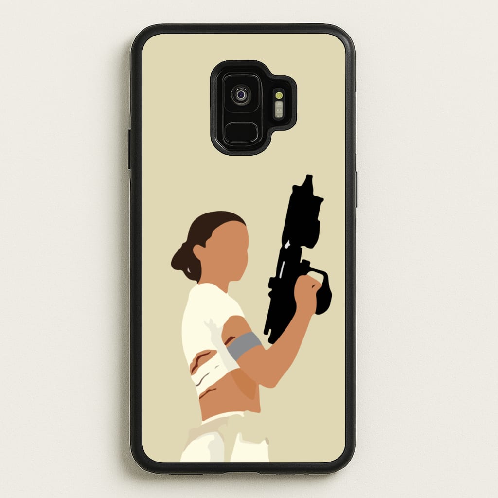 Leia With Gun  - Star Wars Phone Case for Galaxy S9