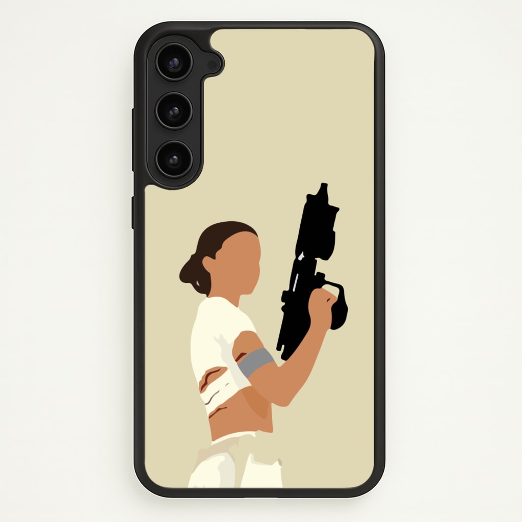 Leia With Gun  - Star Wars Phone Case for Galaxy S23