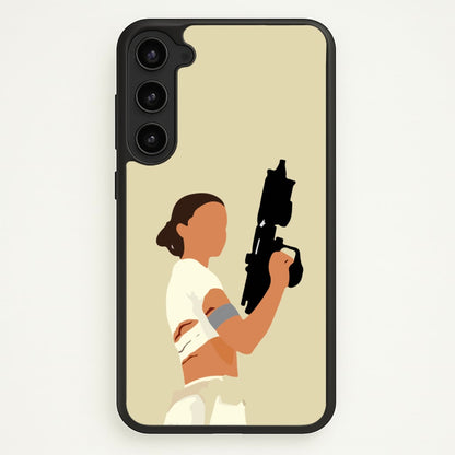 Leia With Gun  - Star Wars Phone Case for Galaxy S23