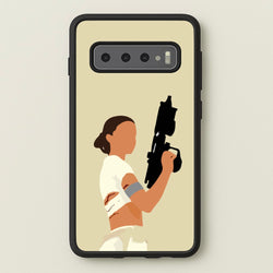 Leia With Gun  - Star Wars Phone Case for Galaxy S10 Plus