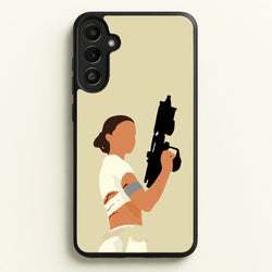 Leia With Gun  - Star Wars Phone Case for Galaxy A34