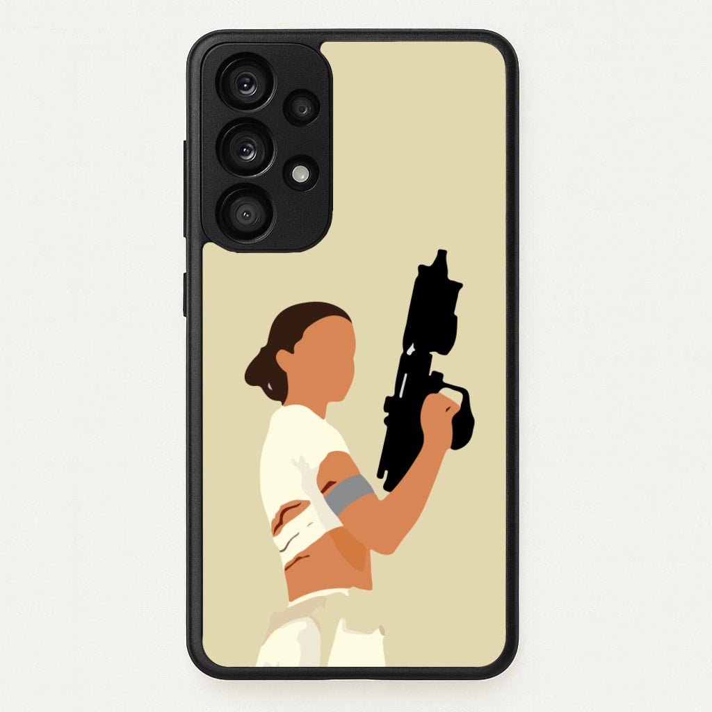 Leia With Gun  - Star Wars Phone Case for Galaxy A53