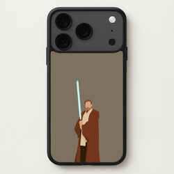 Kenobi Blue Lightsaber Phone Case for iPhone 17 Pro Max