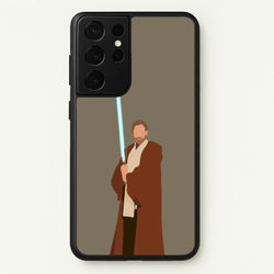 Kenobi Blue Lightsaber  - Star Wars Phone Case for Galaxy S21 Ultra