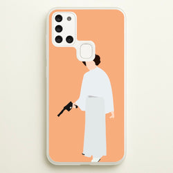 Leia Faceless With Gun  - Star Wars Phone Case for Galaxy A21s