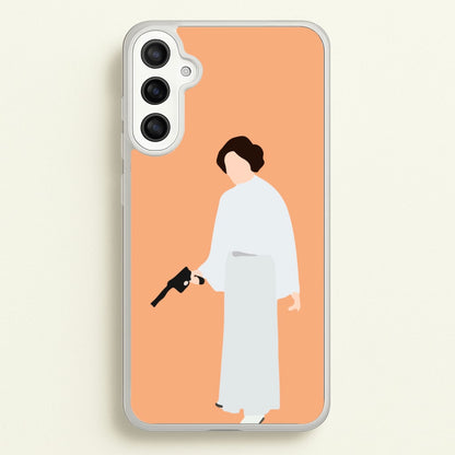 Leia Faceless With Gun  - Star Wars Phone Case for Galaxy A34