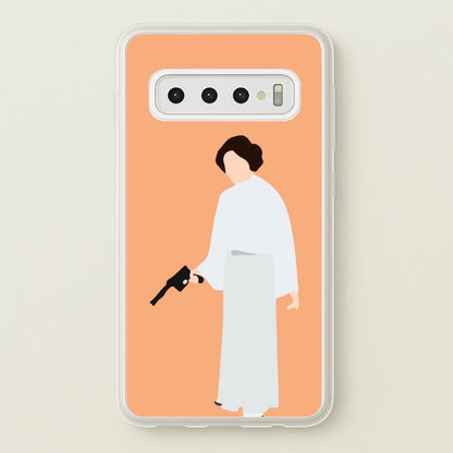 Leia Faceless With Gun  - Star Wars Phone Case for Galaxy S10