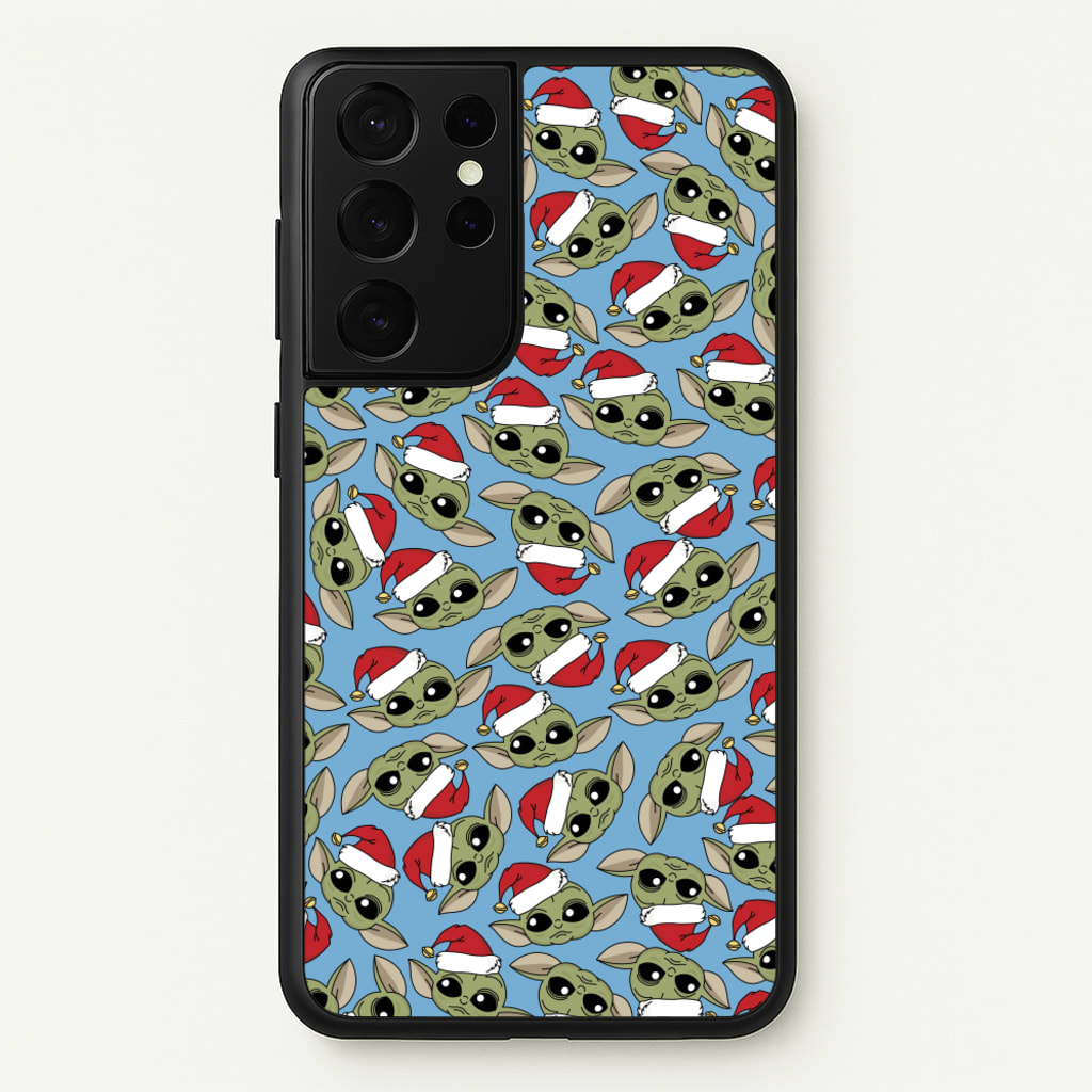 Baby Yoda Christmas Pattern  - Star Wars Phone Case for Galaxy S21 Ultra