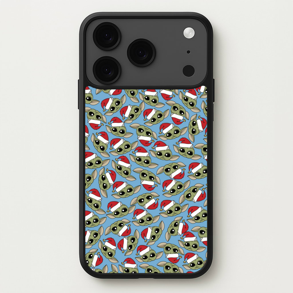 Baby Yoda Christmas Pattern Phone Case for iPhone 17 Pro Max