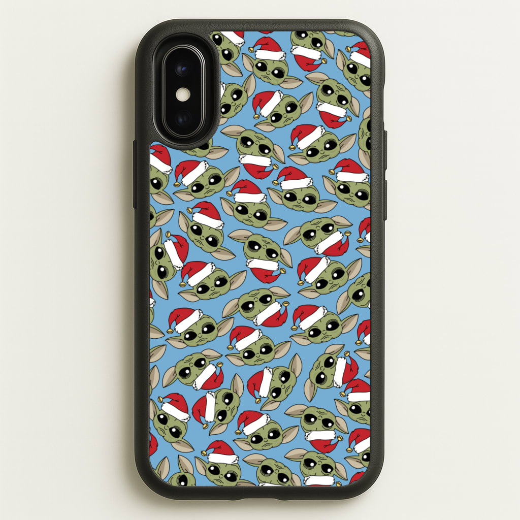 Baby Yoda Christmas Pattern  - Star Wars Phone Case for iPhone X / XS