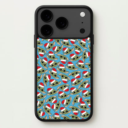 Baby Yoda Christmas Pattern Phone Case for iPhone 17 Pro