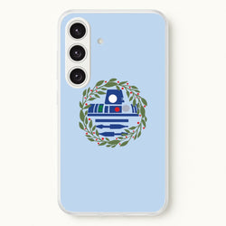 R2D2 Christmas Wreath  - Star Wars Phone Case for Galaxy S24