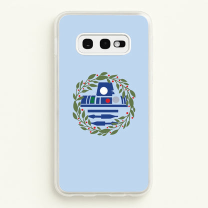 R2D2 Christmas Wreath  - Star Wars Phone Case for Galaxy S10e