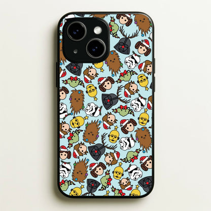 Star Wars Christmas Pattern  - Star Wars Phone Case for iPhone 15