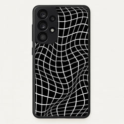 Black Wavy Grid Pattern  -  Phone Case for Galaxy A33