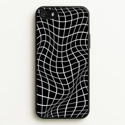 Black Wavy Grid Pattern  -  Phone Case for iPhone 5 / 5s / SE 2016