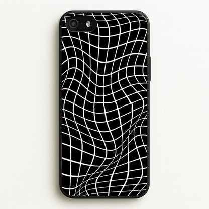 Black Wavy Grid Pattern  -  Phone Case for iPhone 5 / 5s / SE 2016