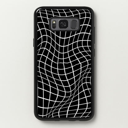 Black Wavy Grid Pattern  -  Phone Case for Galaxy S8