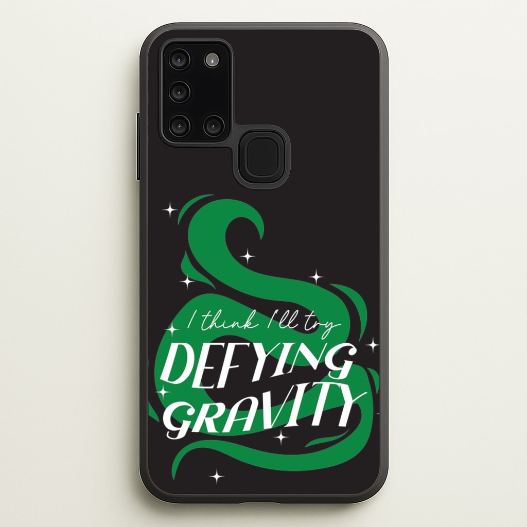 I Think I'll Try Defying Gravity  - Wicked Phone Case for Galaxy A21s