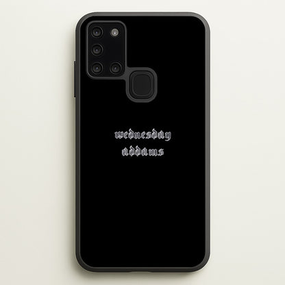 Wednesday Typogrophy  - Wednesday Phone Case for Galaxy A21s