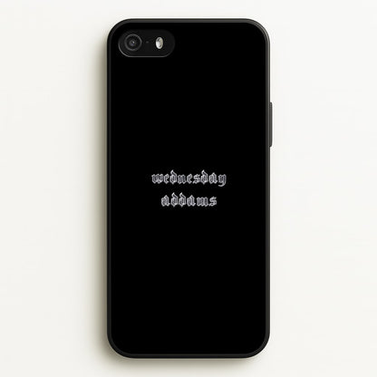 Wednesday Typogrophy  - Wednesday Phone Case for iPhone 5 / 5s / SE 2016