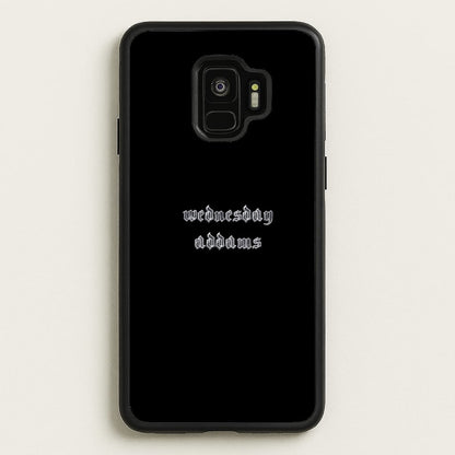 Wednesday Typogrophy  - Wednesday Phone Case for Galaxy S9
